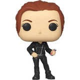 Natasha Romanoff #603 Marvel Black Widow Funko Pop vinyl figure out of box holding Widow’s Bite baton