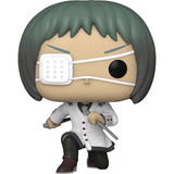 Toru Mutsuki #1127 Tokyo Ghoul re Funko Pop figure with eyepatch and quinque weapons out of box