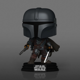 The Mandalorian #604 Star Wars Funko Pop! out of box with Darksaber and glow-in-the-dark details with glow