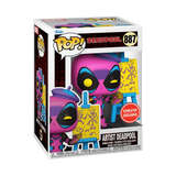 Artist Deadpool #887 Deadpool Funko Pop BlackLight GameStop Exclusive in box