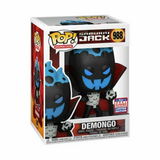 Demongo #988 Samurai Jack 2021 Summer Exclusive Funko Pop figure in box with flaming blue head and skull
