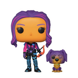 Kate Bishop With Lucky The Pizza Dog #1212 Hawkeye Funko Pop TV Black Light Target Exclusive out of box