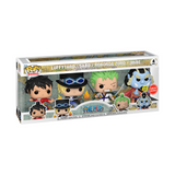 Luffytaro Sabo Roronoa Zoro Jinbe One Piece GITD GameStop Exclusive 4 Pack Funko Pop! in window display box