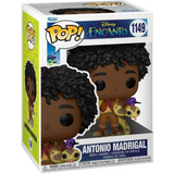 Antonio Madrigal #1149 Disney Encanto Funko Pop figure in box holding snake with bird on top