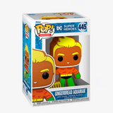 Gingerbread Aquaman #445 DC Super Heroes Funko Pop! in display box