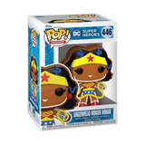 Gingerbread Wonder Woman #446 DC Super Heroes Holiday Funko Pop in box