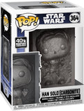 Han Solo (Carbonite) #364 Star Wars Funko Pop with 40th Anniversary logo on display box