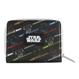 Star Wars lightsaber AOP Funko wallet front view colorful design
