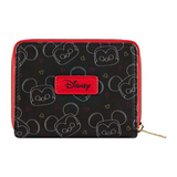 Disney Mickey head AOP Funko wallet front view black design