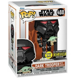 Dark Trooper with Grogu #488 Mandalorian Funko Pop! in display box