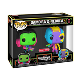 Gamora and Nebula Marvel Guardians of the Galaxy Funko Pop 2 Pack Black Light Target Exclusive in box