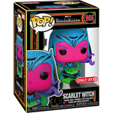 Scarlet Witch #986 WandaVision Blacklight Funko Pop! in display box