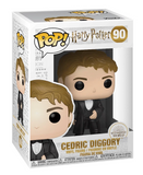Cedric Diggory #90 Funko Pop in Yule Ball attire displayed in original packaging