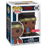 Lucas #19 Stranger Things 8-Bit Funko Pop! figure displayed in original box
