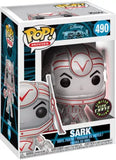Sark #490 Funko Pop! Tron GITD Chase Edition in display box with metallic design