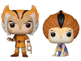 WilyKat and WilyKit Funko Pop figures out of box from ThunderCats with playful action poses