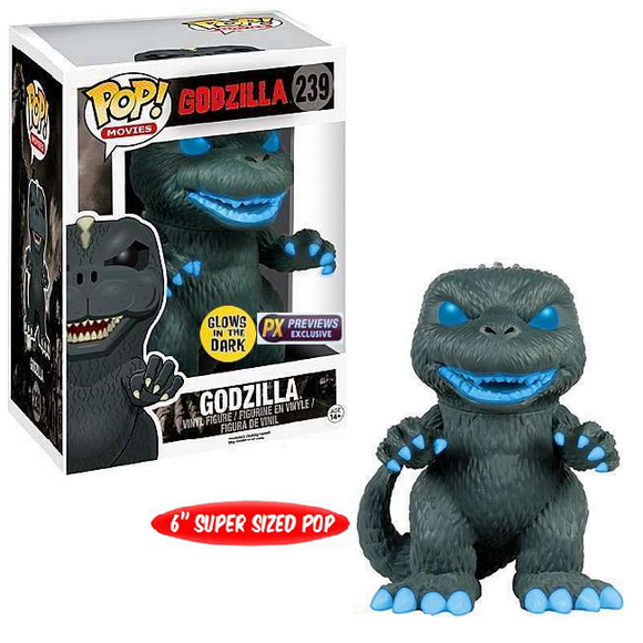 Godzilla #239 - Godzilla Funko Funko Pop! Movies [6-Inch GITD PX Exclusive] [Minor Box Damamge]