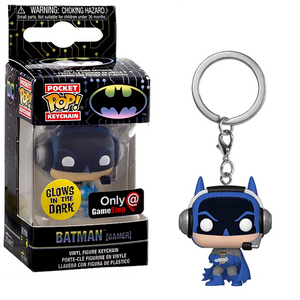 Batman [Gamer] - Batman 80th Funko Pocket Pop! Keychain [GitD, GameStop Exclusive]