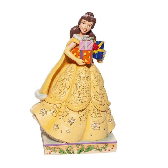 Beauty and the Beast Belle Christmas Gifts of Love - Disney Traditions Statue by Jim Shore