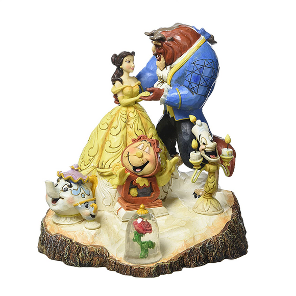 Beauty and the Beast - Disney Traditions Carved by Heart Statue