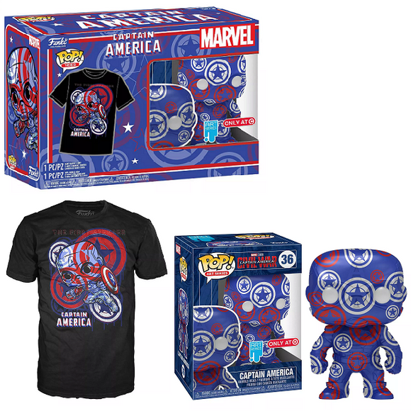 Captain America - Marvel Patriotic Age Funko Pop! & Tee Exclusive Size-LG