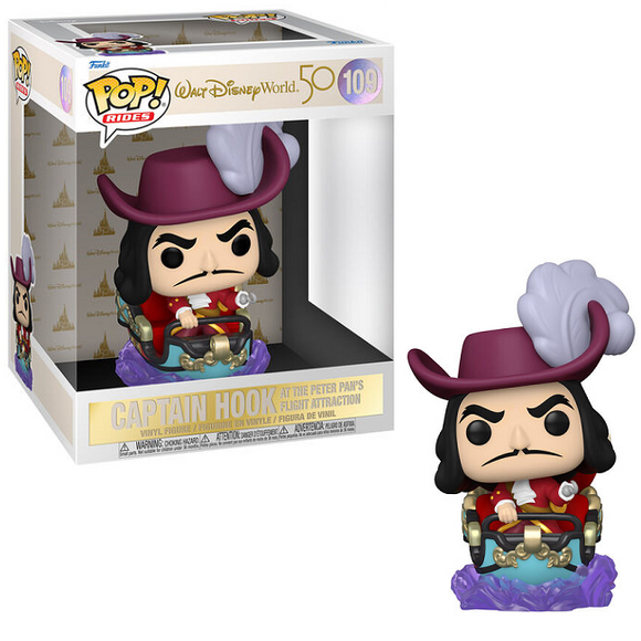 Captain Hook At The Peter Pan Flight Attraction #109 - WDW50 Funko Pop! Rides