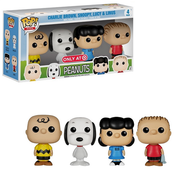 Charlie Brown Snoopy Lucy Linus - Peanuts Funko Pop! Minis Exclusive