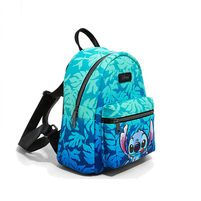 Loungefly Disney Lilo & Stitch Blue Tropical Leaves sale Mini Backpack