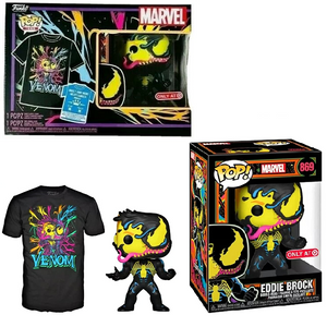Eddie Brock #869 – Venom Collectors Box Funko Pop! & Tee [Blacklight Target Exclusive Size-L]