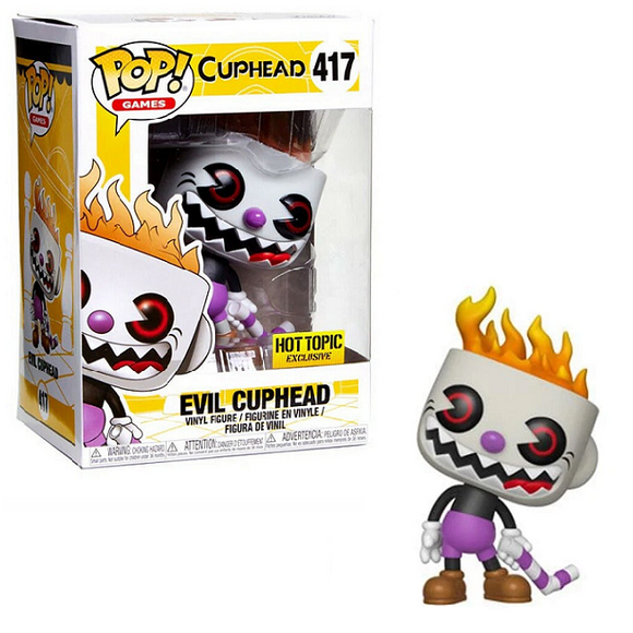 Evil Cuphead #417 - Cuphead Funko Pop! Games [Hot Topic Exclusive]