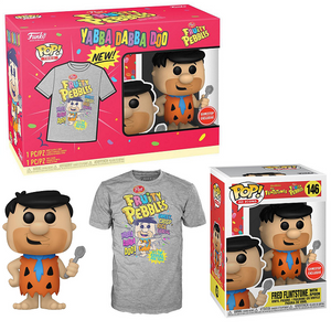 Fred Flintstone With Spoon #146 - The Flintstones Funko Pop! & Tee [Gamestop Exclusive Size-M]