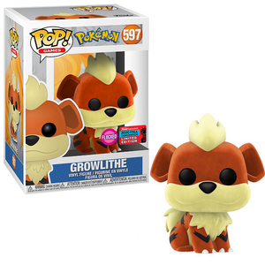 Growlithe #597 - Pokemon Pop! Games Flocked Limited Edition Vinyl Figure
