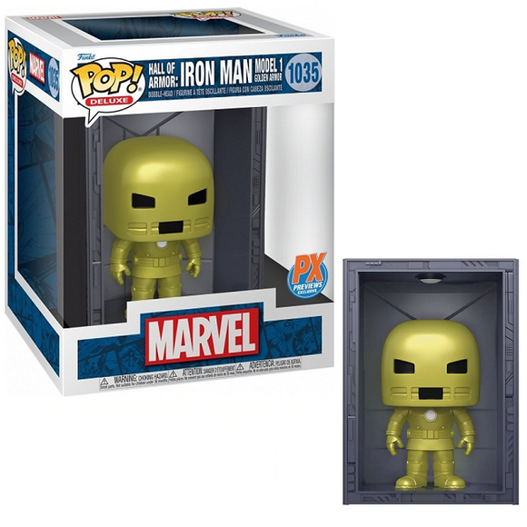 Hall of Armor Iron Man Model 1 #1035  Marvel Pop! Deluxe [Previews Exclusive]