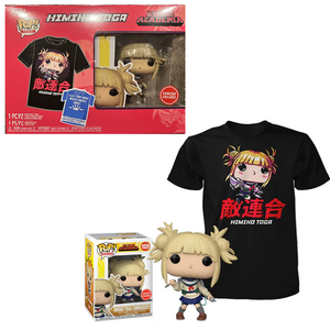 Himiko Toga #1029 - My Hero Academia Funko Pop! & Tee Set [Unmasked] [GameStop Exclusive Size-M]