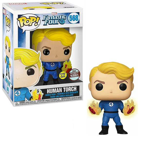 Human Torch #568  - Fantastic Four Funko Pop! [GITD Specialty Series]