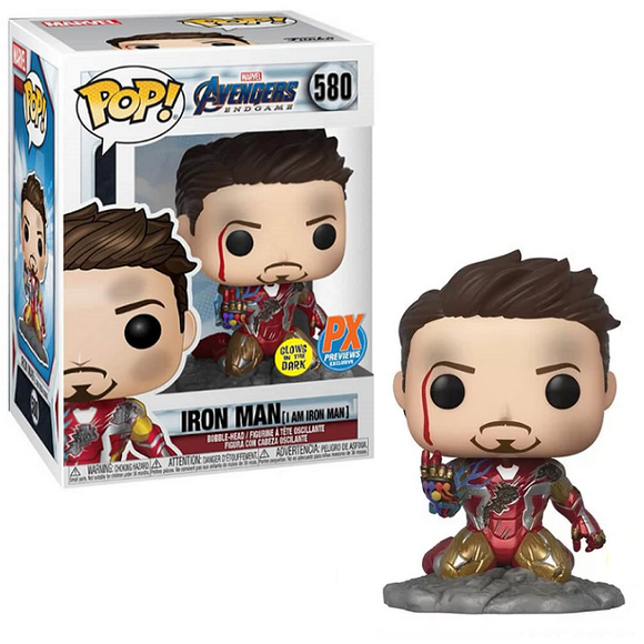 Iron Man #580 - Avengers Endgame Funko Pop! [I Am Iron Man] [GITD Previews Exclusive]