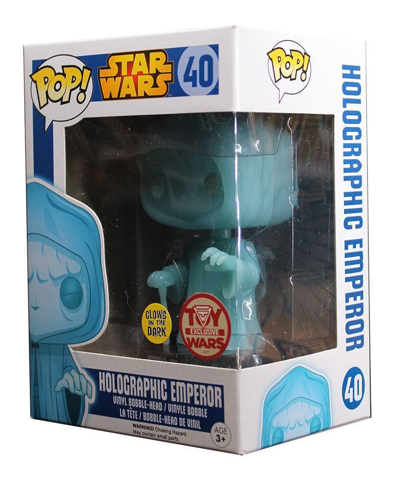 Funko selling Pop Holographic Emperor 40 Glow in the Dark Star Wars