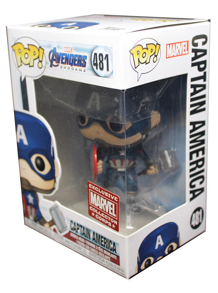 Funko Pop 481 Marvel Avengers Endgame Captain America w/ Mjolnir MCC -  Authentic