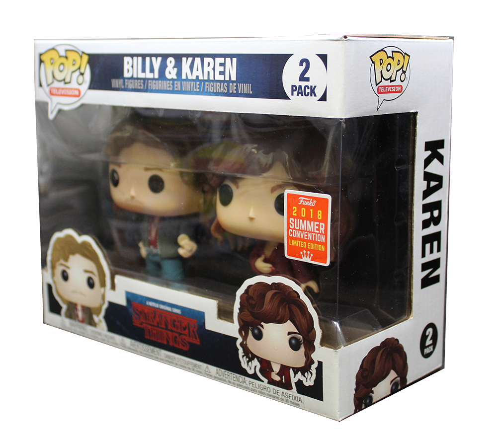 Funko Pop Television Stranger Thing 2 Pack Billy & Karen 2018 shops SDCC Limited Editi