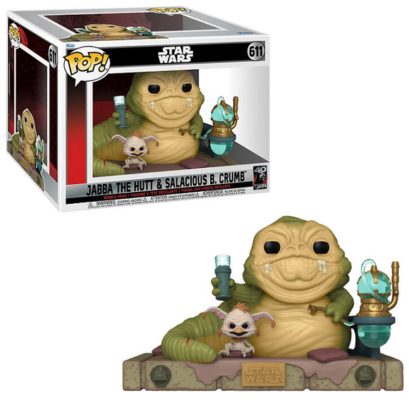 Jabba the Hutt & Salacious B Crumb #611 - Return of the Jedi 40th Funko Pop!