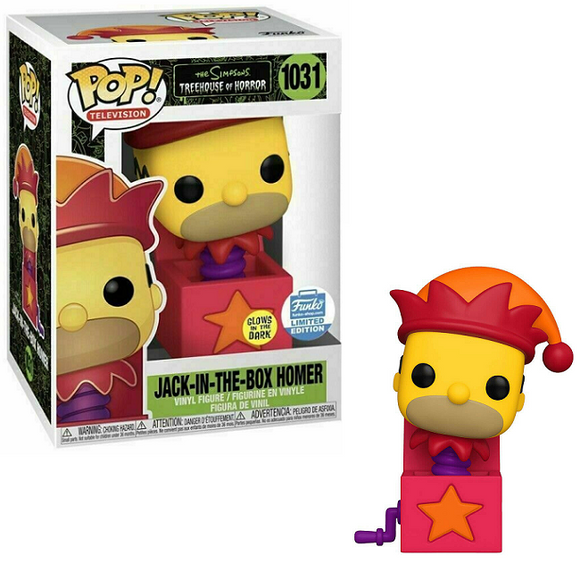 Jack-in-the-box Homer #1031 – The Simpsons Treehouse Of Horror Funko Pop! TV [Gitd, Funko Limited Edition]