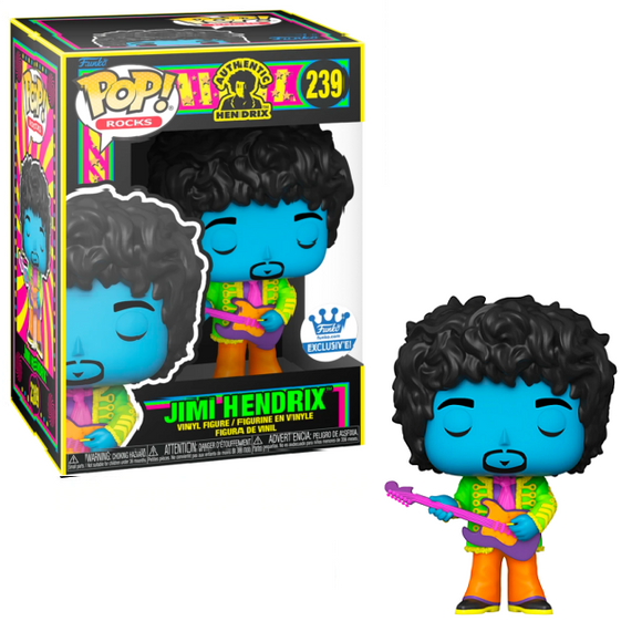 Jimi Hendrix #239 - Jimi Hendrix Funko Pop! Rocks [Black Light Funko Exclusive]