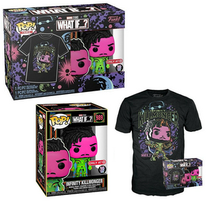 Infinity Killmonger #989 - What If Funko Pop! & Tee [Blacklight Target Exclusive Size-2XL]