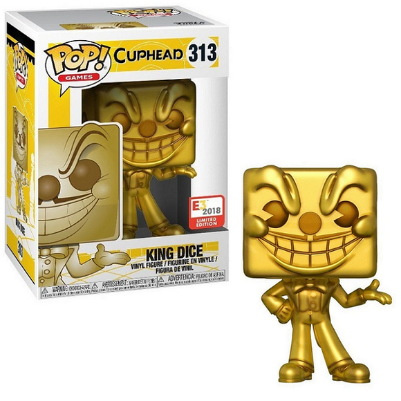 King Dice #313 - Cuphead Funko Pop! Games [Gold E3 Limited Edition]