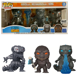 Kong Godzilla & Mechagodzilla - Godzilla vs Kong Funko Pop! Movies [3 Pack BAM Exclusive]