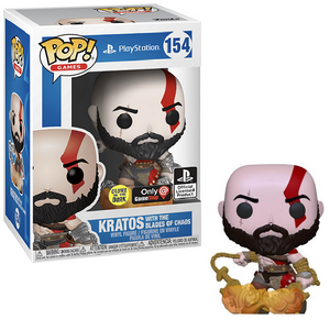 Kratos With The Blades of Chaos #154 - PlayStation Funko Pop! Games [Gitd GameStop Exclusive]