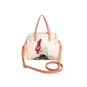 Loungefly Disney The Little Mermaid Ariel Rose Gold Dome Satchel Bag