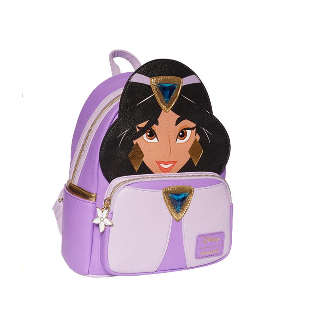 Loungefly Aladdin Princess Jasmine Purple Outfit Cosplay Mini Backpack A1 Swag