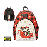 Loungefly Disney Holiday Mickey Mouse and Minnie Mouse Mini-Backpack