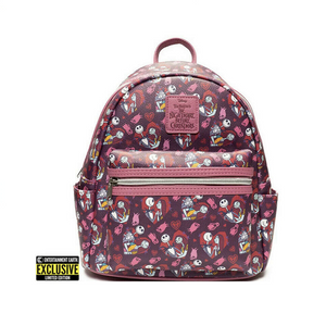 Loungefly The Nightmare Before Christmas Jack and Sally Hearts Mini-Backpack [EE Exclusive]